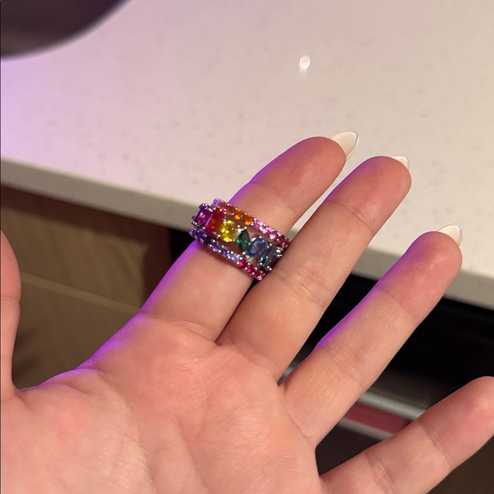 Size 8 Autism Awareness Ring bomb party